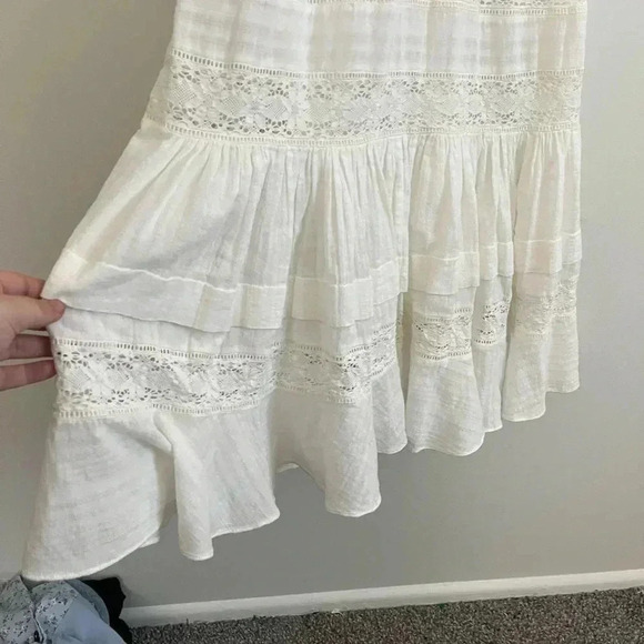 Rebecca Taylor White Crochet High Neck Expensive New York Designer Dress - Picture 10 of 10